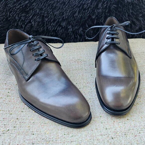 Dolce & Gabbana Men Shoes Oxford Lace Up Brown (Grayish) Size 5 Made in Italy - Picture 1 of 12
